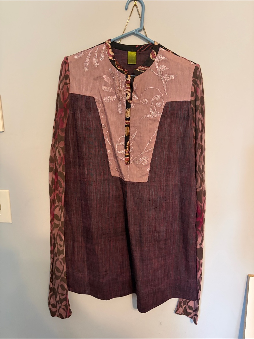 Women’s Purple Long-Sleeve Tunic Shirt